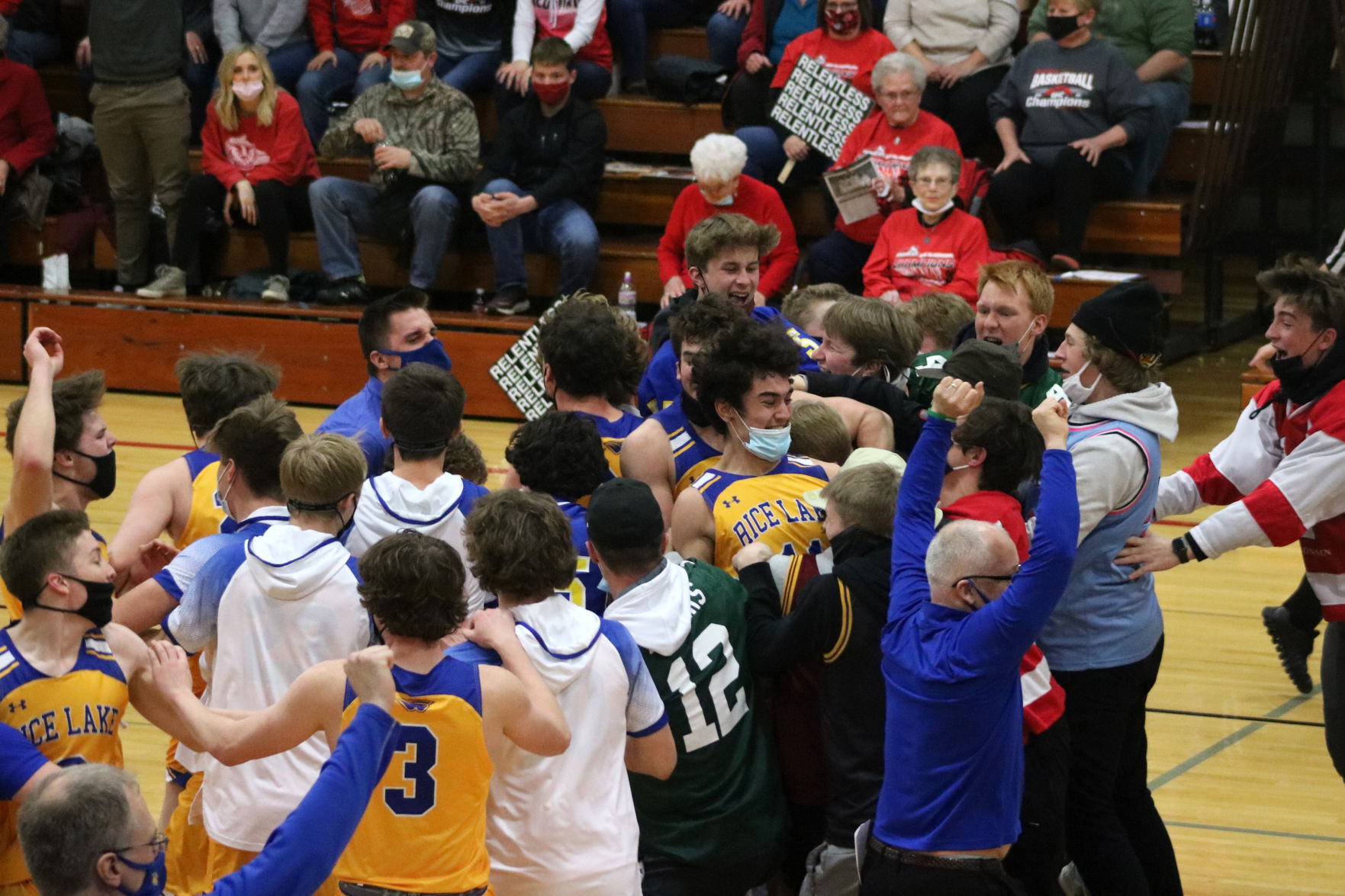 Rice Lake boys basketball at Medford 2-25-21
